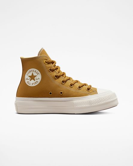 Pantofi Platforma Dama Converse Chuck Taylor All Star Lift Tonal Panza Inalti Portocalii Galbeni | RO 0A13OL497